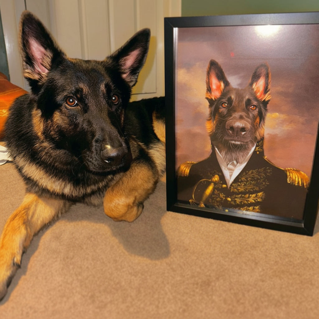 The General Custom Pet Portrait | royal pet portrait | Paw & Glory