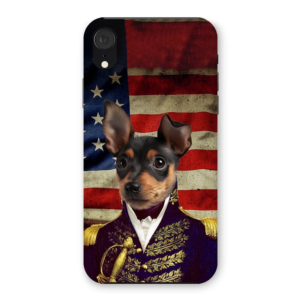 The General - USA Flag Edition: Custom Pet Phone Case - Paw & Glory - Dog Portraits - Pet Portraits