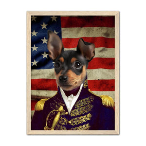 The General - USA Flag Edition: Custom Pet Portrait - Paw & Glory - Dog Portraits - Pet Portraits