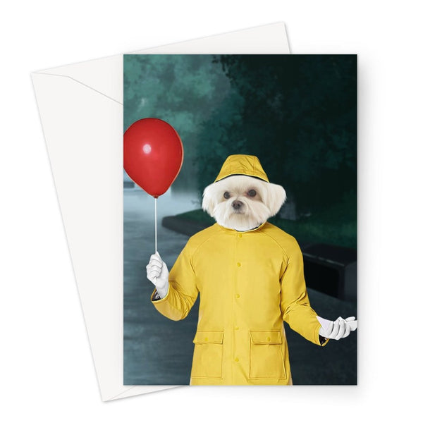Raincoat Horror Kid Custom Pet Greeting Card | Personalised Pet Gift | Paw & Glory