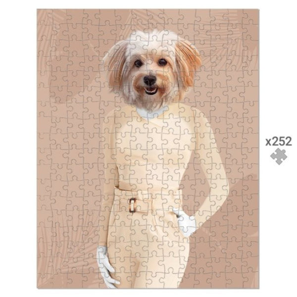 Coastal Glamour Star Custom Pet Puzzle | Funny Pet Portrait | Paw & Glory