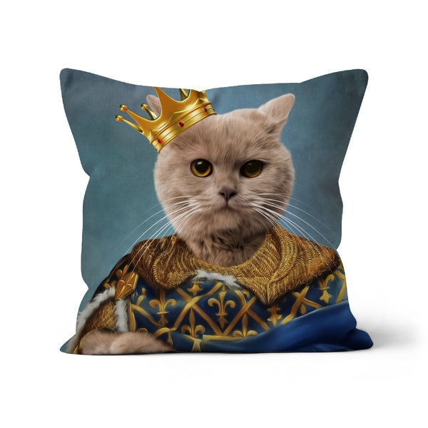 The Golden King: Custom Pet Pillow | royal pet portrait | Paw & Glory