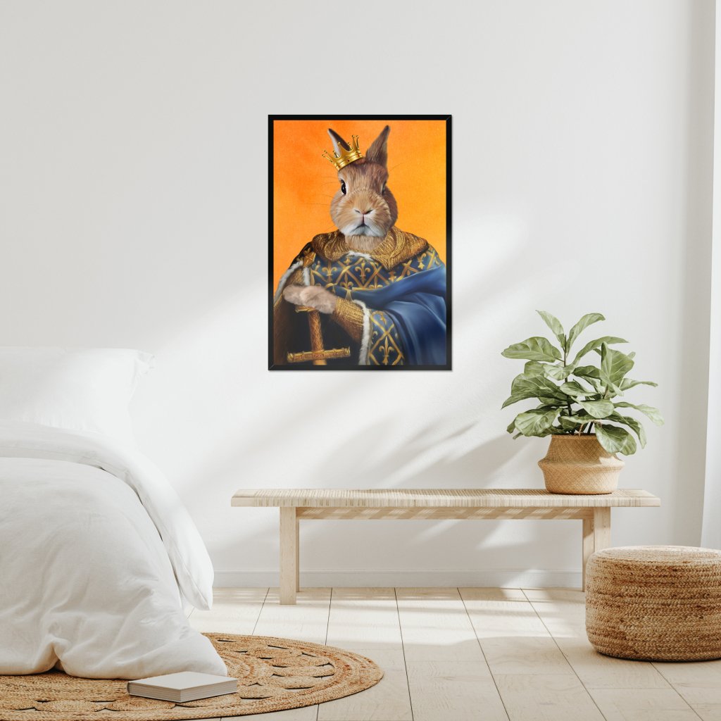 The Golden King: Custom Pet Portrait - Paw & Glory - Dog Portraits - Pet Portraits