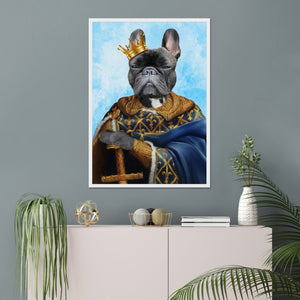 The Golden King: Custom Pet Portrait - Paw & Glory - Dog Portraits - Pet Portraits