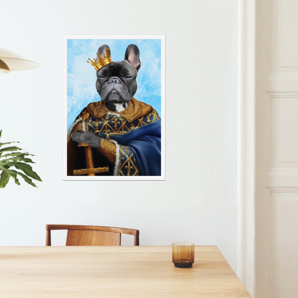 The Golden King: Custom Pet Poster | royal pet portrait | Paw & Glory