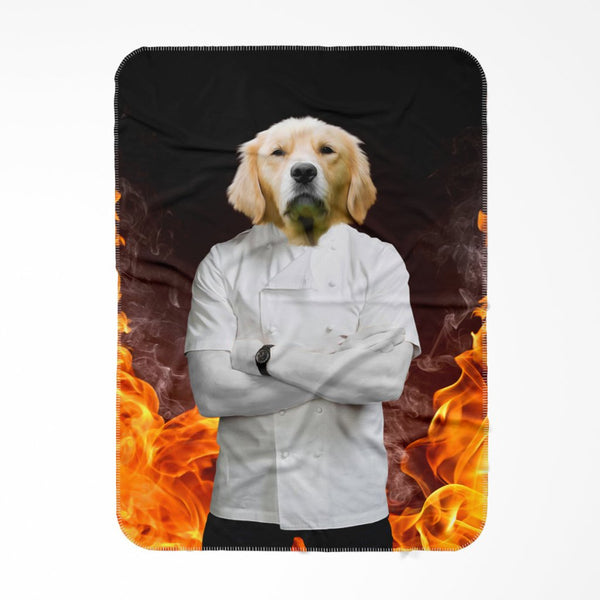 Fiery Celebrity Chef Custom Pet Blanket | Pet Lover Gift | Paw & Glory