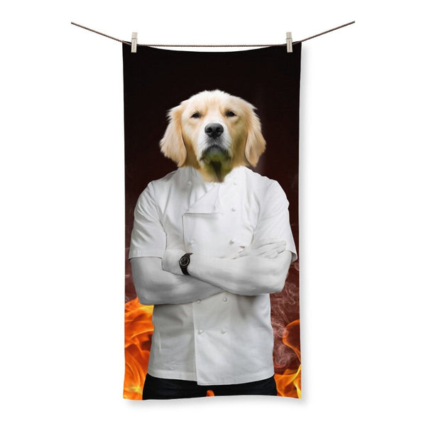 Fiery Celebrity Chef Custom Pet Towel | Pet Lover Gift | Paw & Glory