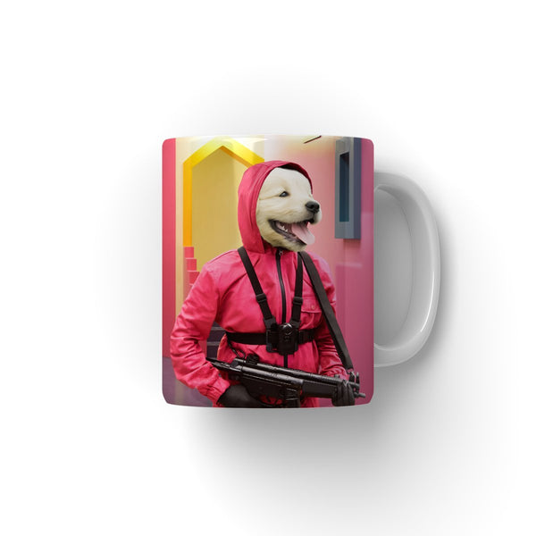 Masked Game Guard Custom Pet Coffee Mug | Funny Pet Portrait Gift | Paw & Glory