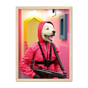 The Guard (Squid Games Inspired): Custom Pet Portrait - Paw & Glory - Dog Portraits - Pet Portraits