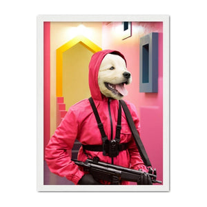 The Guard (Squid Games Inspired): Custom Pet Portrait - Paw & Glory - Dog Portraits - Pet Portraits