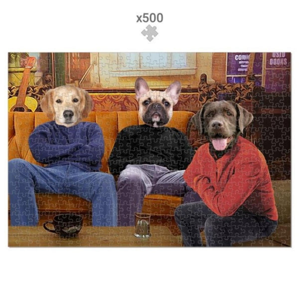 Coffee House Guys Custom Pet Puzzle | Pet Lover Gift | Paw & Glory