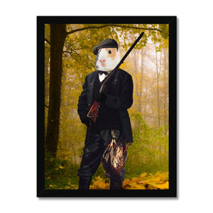 The Hunter: Animal Art Framed Portrait - Paw & Glory - Dog Portraits - Pet Portraits