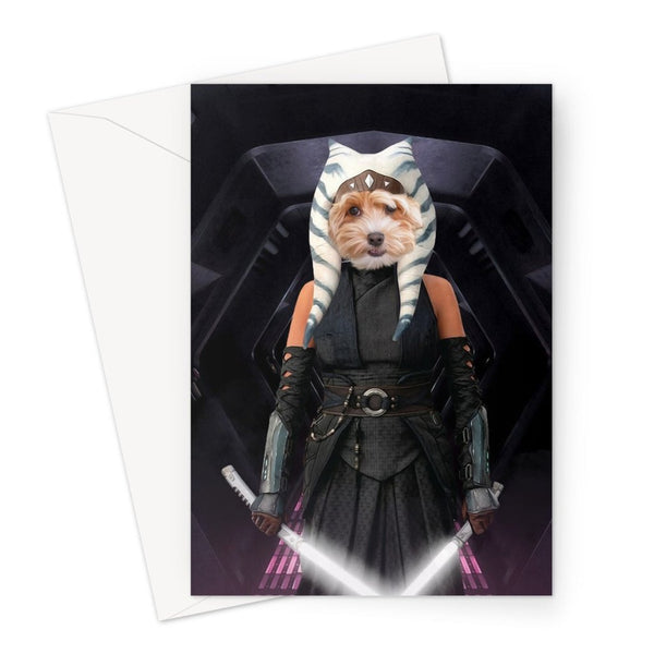 Galactic Warrior Custom Pet Greeting Card | Personalised Pet Gift | Paw & Glory