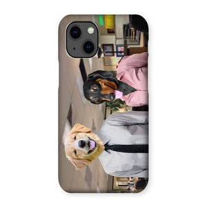 The Jim & Pam (The Office Inspired): Custom Pet Phone Case - Paw & Glory - Dog Portraits - Pet Portraits