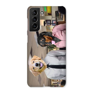 The Jim & Pam (The Office Inspired): Custom Pet Phone Case - Paw & Glory - Dog Portraits - Pet Portraits