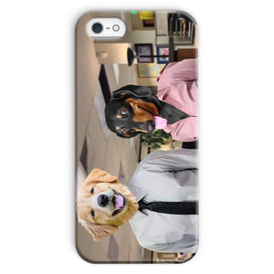 The Jim & Pam (The Office Inspired): Custom Pet Phone Case - Paw & Glory - Dog Portraits - Pet Portraits