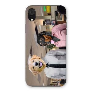 The Jim & Pam (The Office Inspired): Custom Pet Phone Case - Paw & Glory - Dog Portraits - Pet Portraits