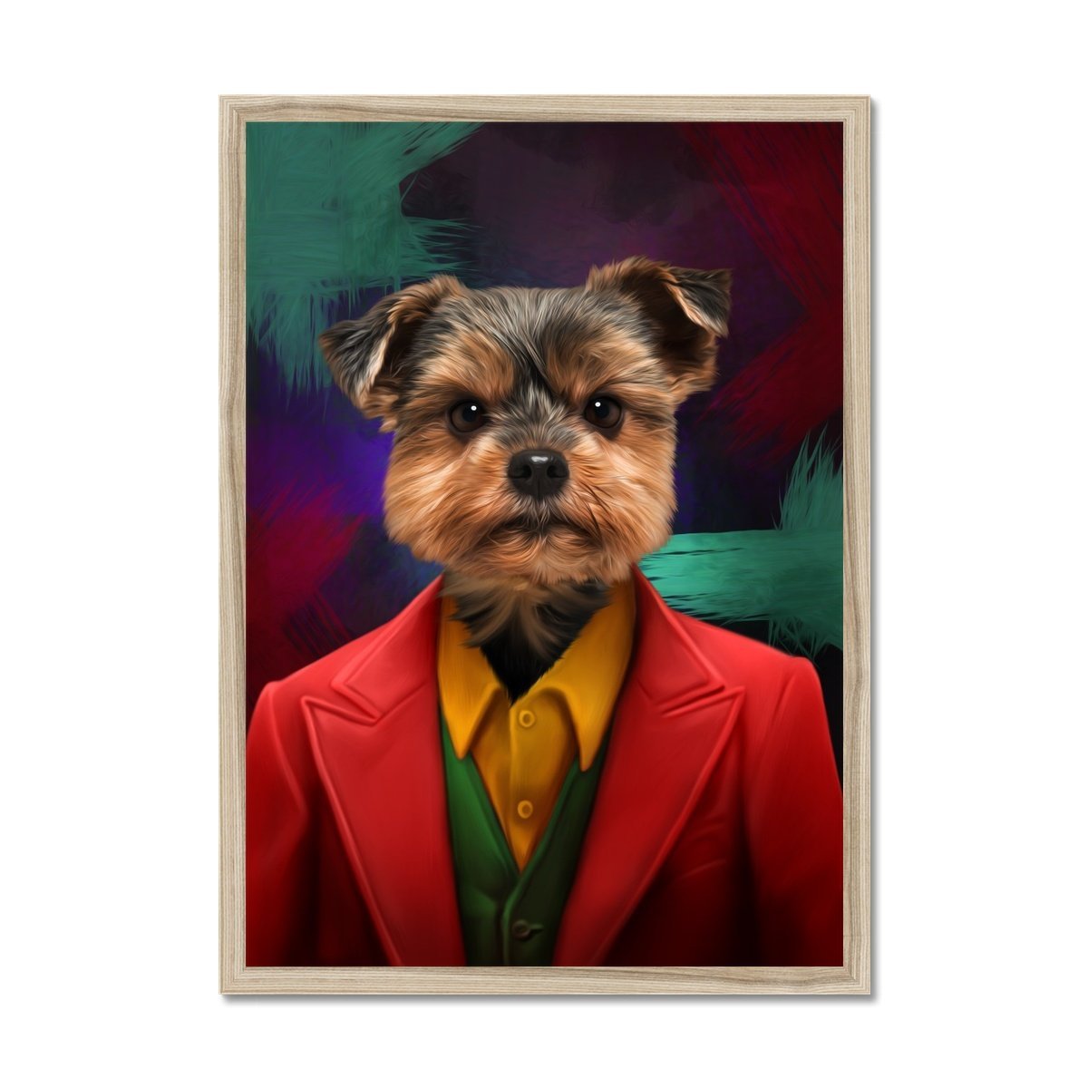 Chaos Clown Villain Custom Pet Portrait | Custom Pet Portrait | Paw & Glory