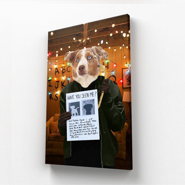 Retro 80s Sci-Fi Custom Pet Canvas | Custom Pet Portrait Canvas | Paw & Glory