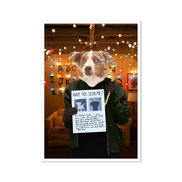 Retro 80s Sci-Fi Custom Pet Poster | Custom Pet Portrait Print | Paw & Glory