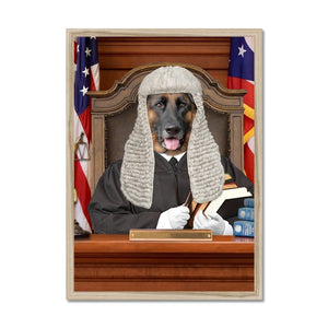 The Judge: Custom Pet Portrait - Paw & Glory - Dog Portraits - Pet Portraits