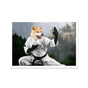 The Karate Master: Custom Pet Portrait - Paw & Glory - Dog Portraits - Pet Portraits