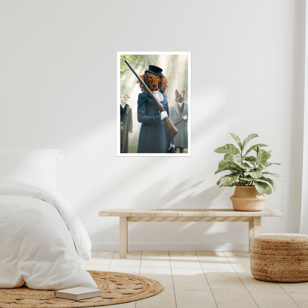 Regency Lady Custom Pet Poster | Custom Pet Portrait Print | Paw & Glory