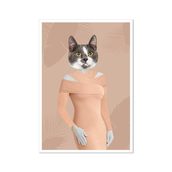 Coastal Glamour Star Custom Pet Poster | Pet Portrait Print | Paw & Glory