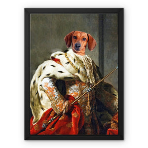 The King: Custom Pet Canvas - Paw & Glory - Dog Portraits - Pet Portraits
