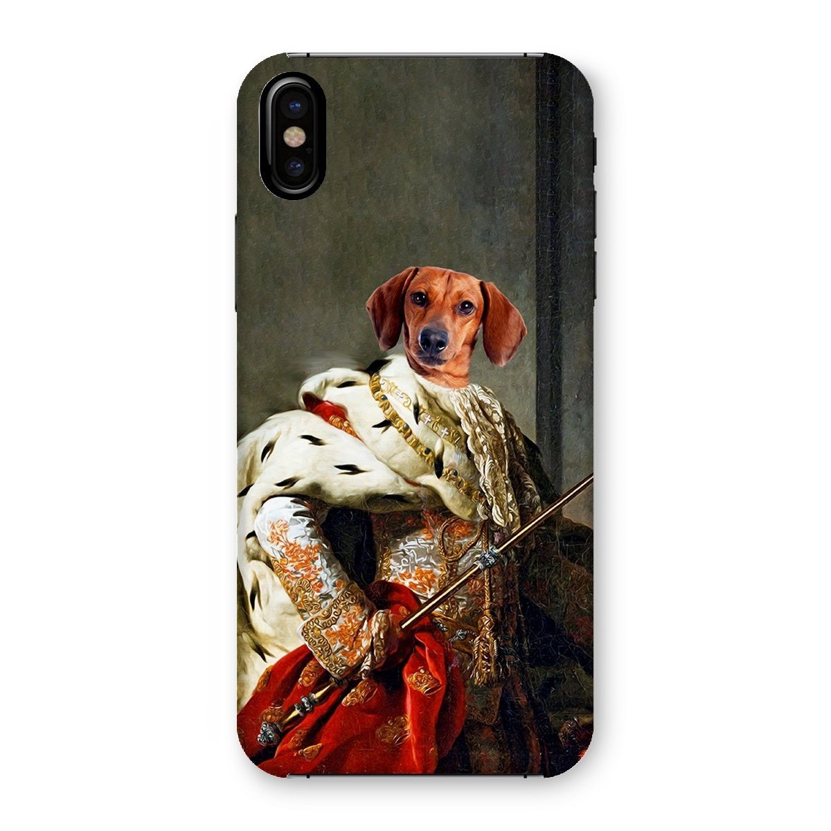 The King: Custom Pet Phone Case - Paw & Glory - Dog Portraits - Pet Portraits