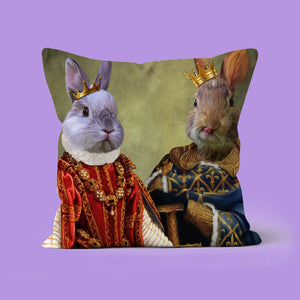 The King & Queen: Custom Pet Pillow - Paw & Glory - Dog Portraits - Pet Portraits