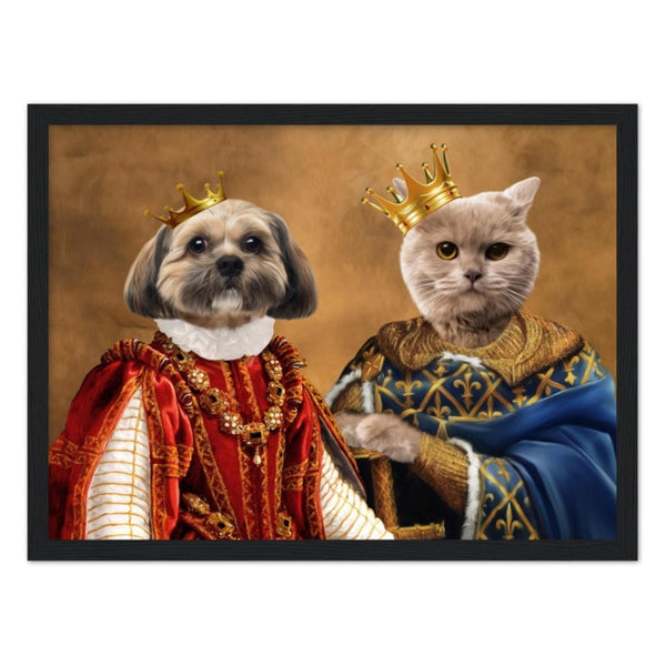 The King & Queen: Custom Pet Portrait | framed pet portrait | Paw & Glory