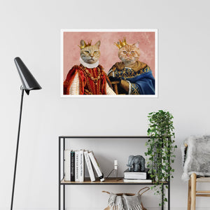 The King & Queen: Custom Pet Poster - Paw & Glory - Dog Portraits - Pet Portraits