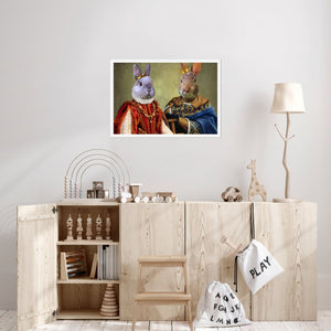 The King & Queen: Custom Pet Poster - Paw & Glory - Dog Portraits - Pet Portraits