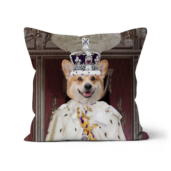 The Kings Coronation: Custom Pet Pillow | royal pet portrait | Paw & Glory