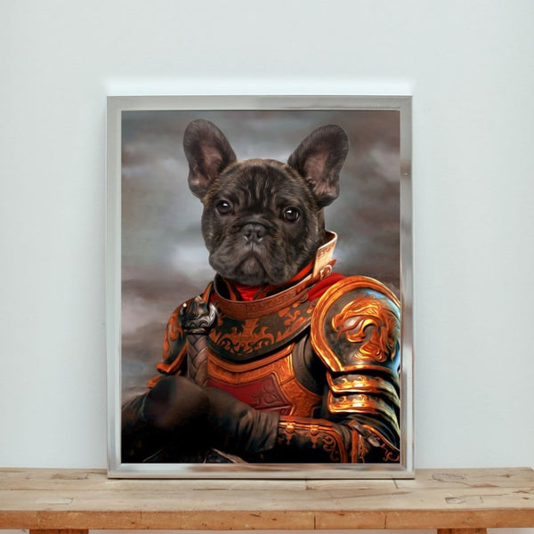 The Knight: Custom Pet Portrait | framed pet portrait | Paw & Glory