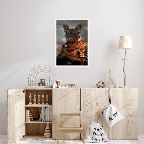 The Knight: Custom Pet Poster | royal pet portrait | Paw & Glory
