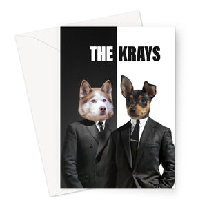 The Krays: Custom Pet Greeting Card - Paw & Glory - Dog Portraits - Pet Portraits