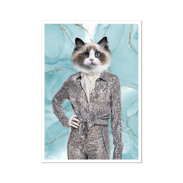 Luxury Glamour Star Custom Pet Poster | Pet Portrait Print | Paw & Glory