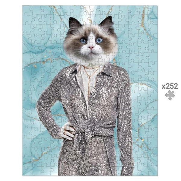 Luxury Glamour Star Custom Pet Puzzle | Funny Pet Portrait | Paw & Glory