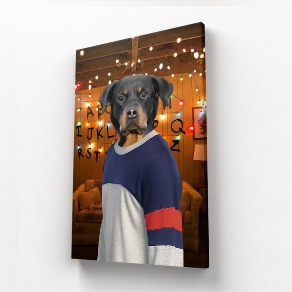Retro 80s Sci-Fi Custom Pet Canvas | Custom Pet Portrait Canvas | Paw & Glory