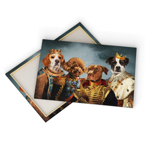 The Male Royals: Custom Pet Canvas - Paw & Glory - Dog Portraits - Pet Portraits