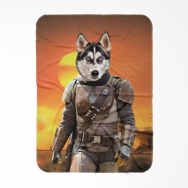 Armoured Bounty Hunter Custom Pet Blanket | Personalized Pet Gift | Paw & Glory