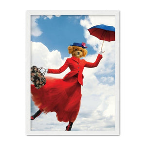 The Mary Poppins: Custom Pet Portrait - Paw & Glory - Dog Portraits - Pet Portraits