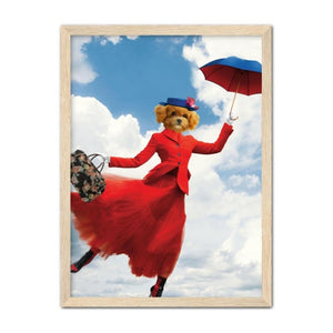 The Mary Poppins: Custom Pet Portrait - Paw & Glory - Dog Portraits - Pet Portraits