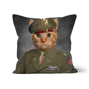 The Military Officer: Custom Pet Pillow - Paw & Glory - Dog Portraits - Pet Portraits