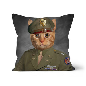 The Military Officer: Custom Pet Pillow - Paw & Glory - Dog Portraits - Pet Portraits
