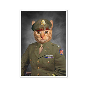 The Military Officer: Custom Pet Poster - Paw & Glory - Dog Portraits - Pet Portraits