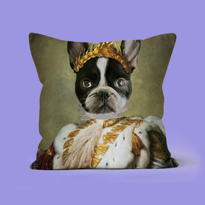 The Monarch: Custom Pet Pillow - Paw & Glory - Dog Portraits - Pet Portraits