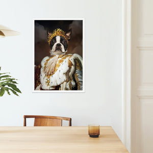 The Monarch: Custom Pet Poster - Paw & Glory - Dog Portraits - Pet Portraits